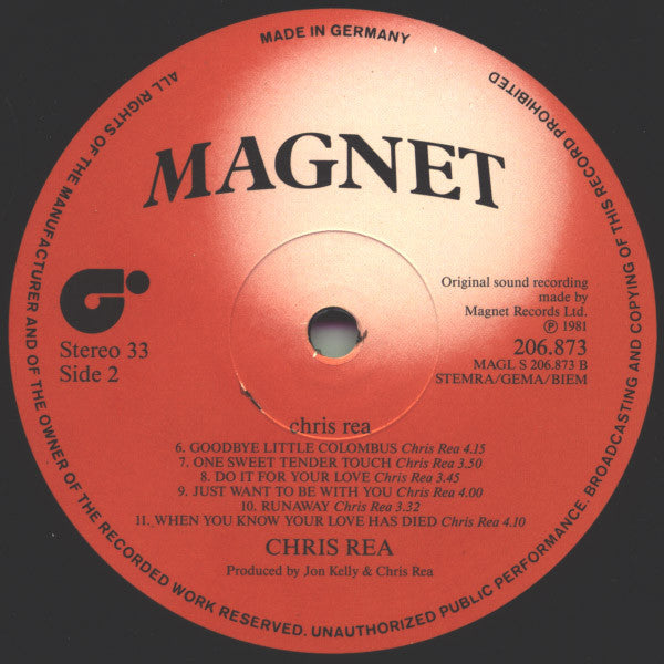 Chris Rea : Chris Rea (LP, Album, RE)