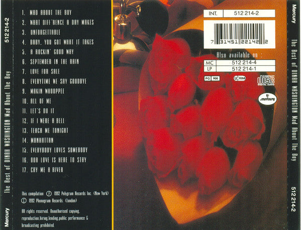 Dinah Washington : The Best Of - Mad About The Boy (CD, Comp, RE, RP)