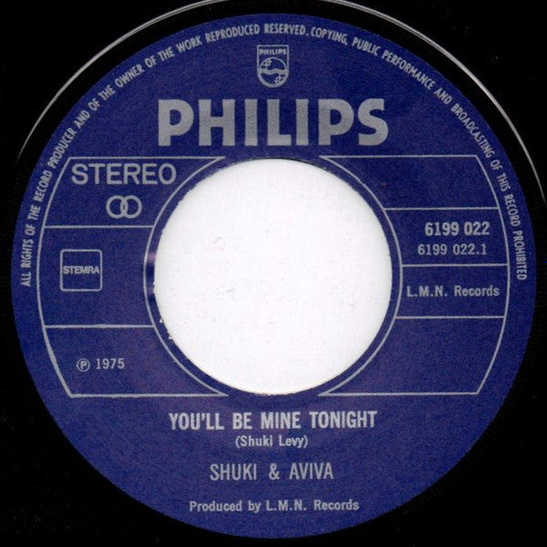 Shuky & Aviva : You'll Be Mine Tonight (7", Single)