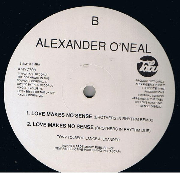 Alexander O'Neal : Love Makes No Sense (12")