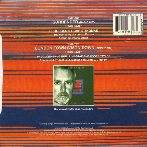 Roger Taylor : Surrender (7", Single, Ltd, Num, Pic)