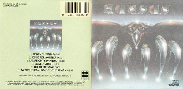 Kansas (2) : Song For America (CD, Album, RE, RP, 4th)