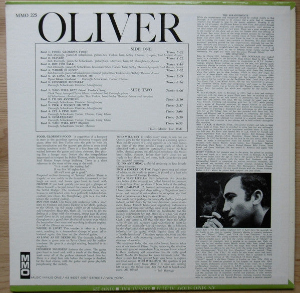 Bob Dorough Quartet Featuring Al Schackman : An Excursion Through Oliver! (LP, Album)