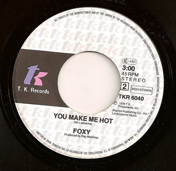 Foxy : Get Off (7", Single)