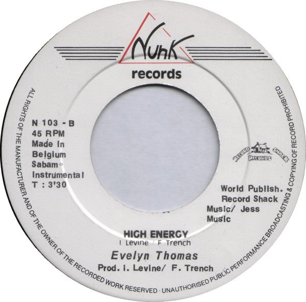 Evelyn Thomas : High-Energy (7", Single)