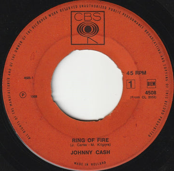 Johnny Cash : Ring Of Fire /  Bonanza! (7", Single, 4-P)