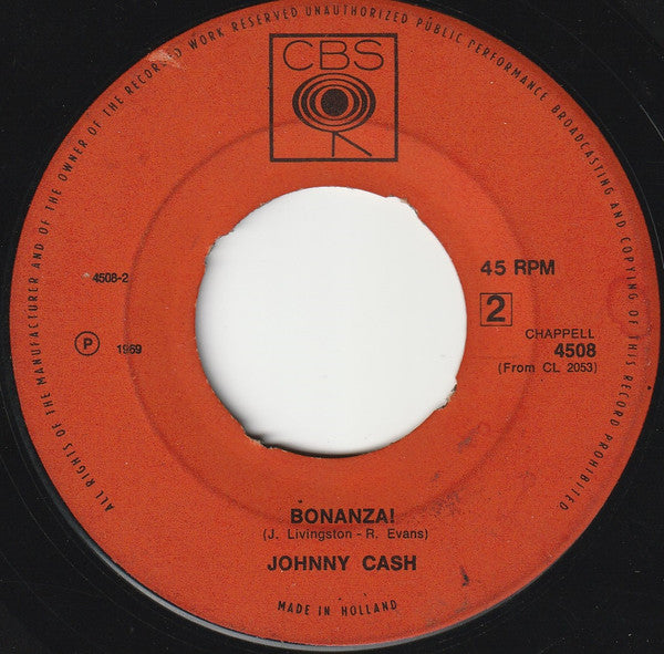 Johnny Cash : Ring Of Fire /  Bonanza! (7", Single, 4-P)