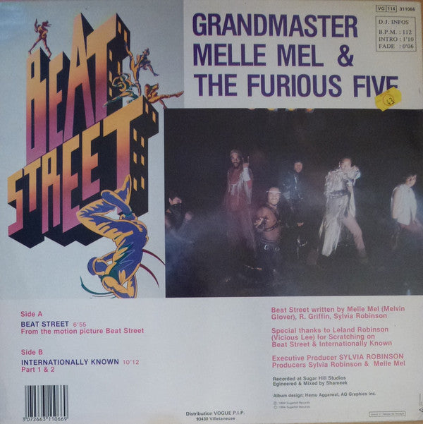 Grandmaster Melle Mel & The Furious Five : Beat Street / Internationally Known (12")