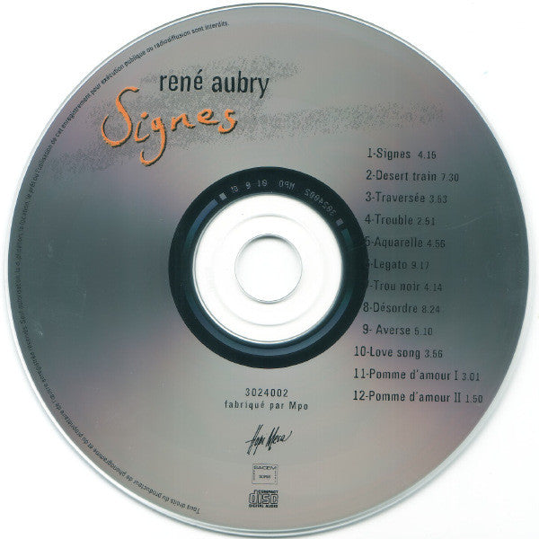René Aubry : Signes (CD, Album, Dig)