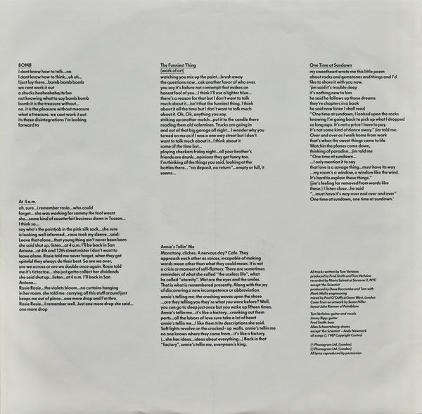 Tom Verlaine : Flash Light (LP, Album)