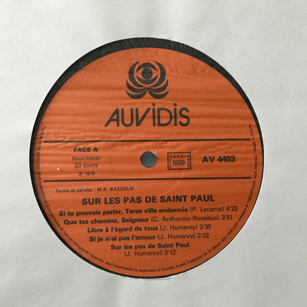Jean Humenry - Marie-Antoinette Bassieux - Paul De Tarse : Sur Les Pas De Saint Paul (LP, Album)