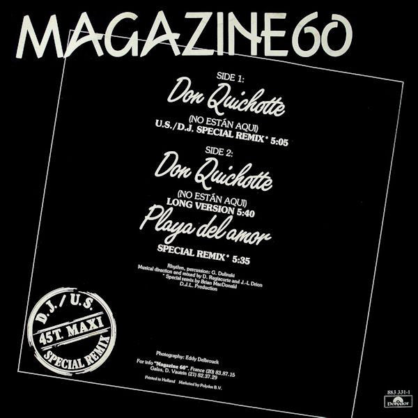 Magazine 60 : Don Quichotte (No Estan Aqui) (D.J./U.S. Special Remix) (Original) (12", Maxi)