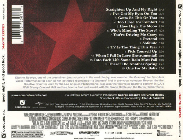 Dianne Reeves : Good Night, And Good Luck. (Music From And Inspired By The Motion Picture) (CD, Album, RE)