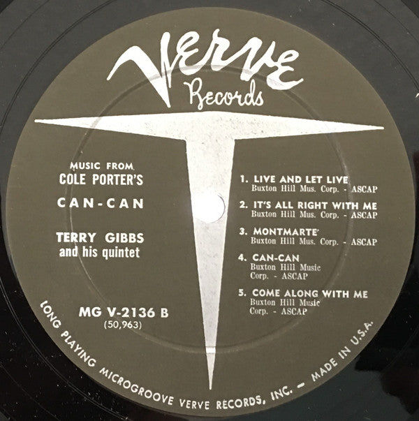 Terry Gibbs Quintet : Music From Cole Porter's Can-Can (LP, Mono)