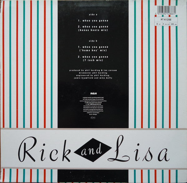 Rick* And Lisa* : When You Gonna (12", Maxi)