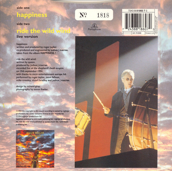 Roger Taylor : Happiness (7", Single, Ltd, Num, Gre)