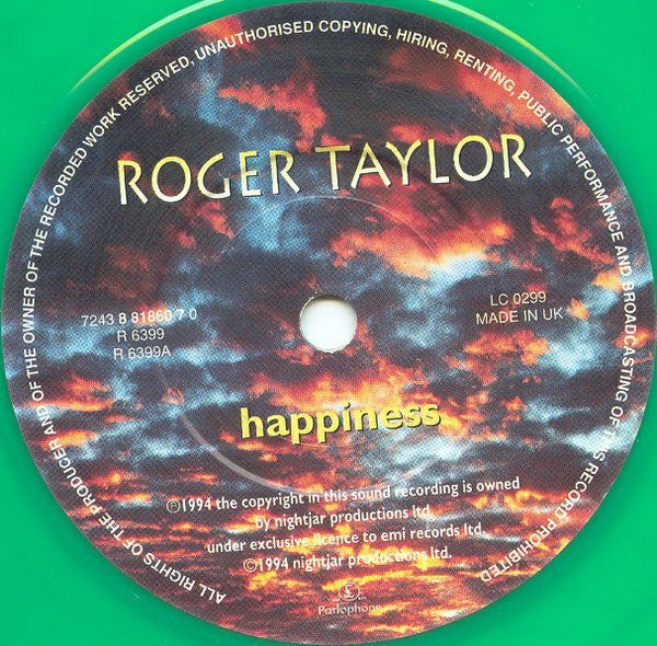 Roger Taylor : Happiness (7", Single, Ltd, Num, Gre)
