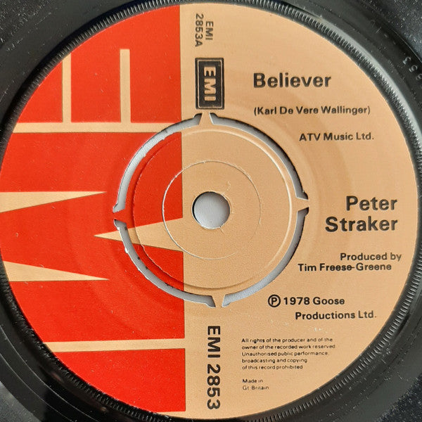 Peter Straker : Believer (7", Single)