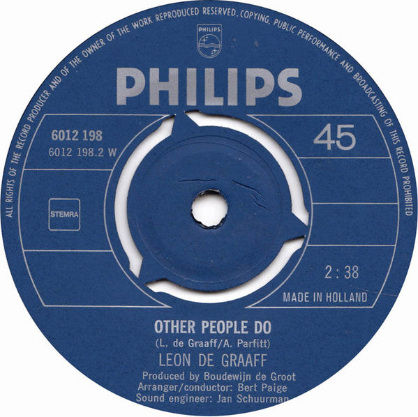 Leon de Graaff : Simple Mind / Other People Do (7", Single)