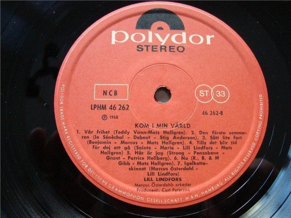 Lill Lindfors, Marcus Österdahls Orkester : Kom I Min Värld (LP, Album)