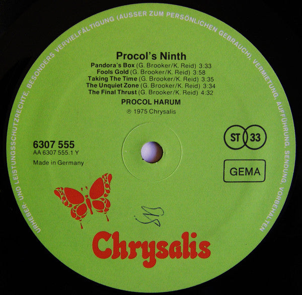 Procol Harum : Procol's Ninth (LP, Album)