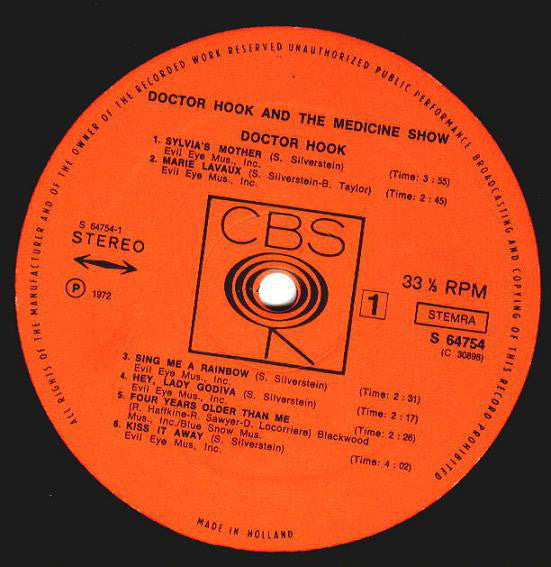 Doctor Hook And The Medicine Show* : Doctor Hook (LP, Album)