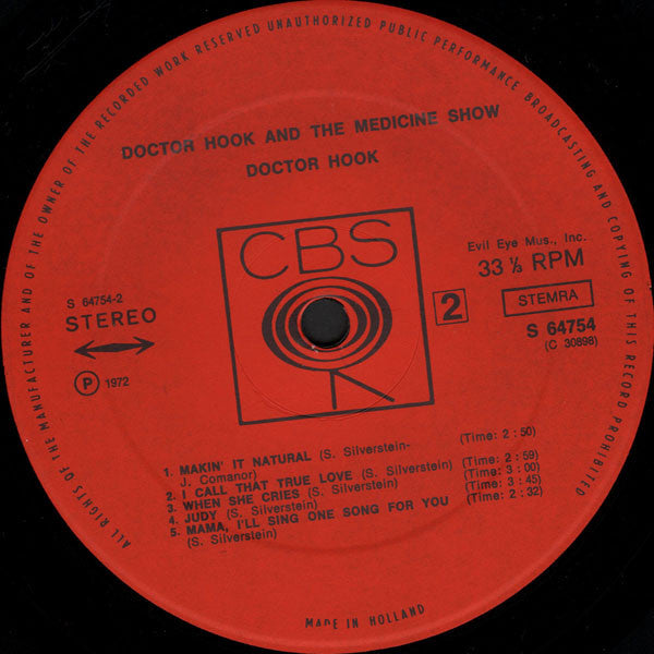 Doctor Hook And The Medicine Show* : Doctor Hook (LP, Album)
