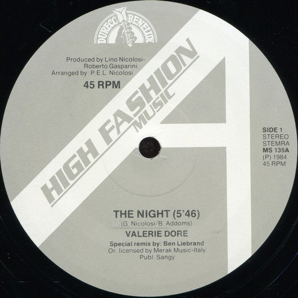 Valerie Dore : The Night (Special Remix) (12")