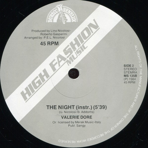 Valerie Dore : The Night (Special Remix) (12")