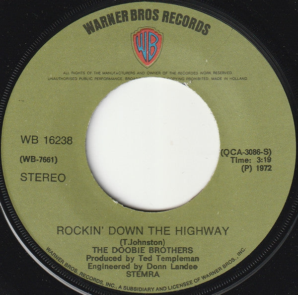 The Doobie Brothers : Jesus Was Just Alright (7", Single)