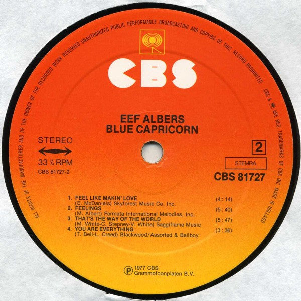 Eef Albers : Blue Capricorn (LP, Album)