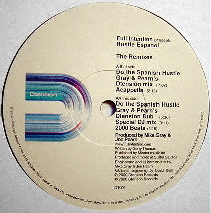 Full Intention Presents Hustle Espanol : Do The Spanish Hustle (The Remixes) (12")