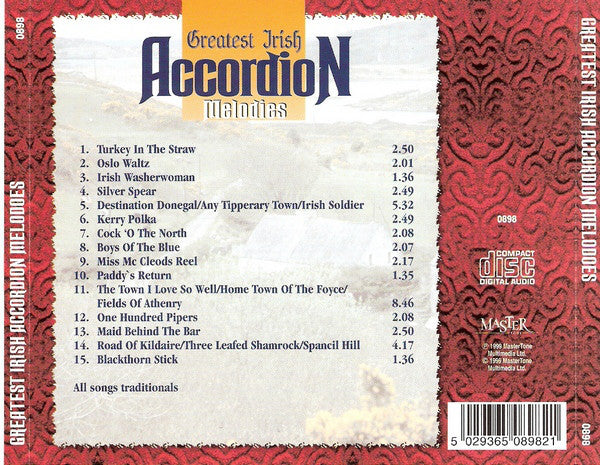 Unknown Artist : Greatest Irish Accordion Melodies CD 3 (CD, Comp)