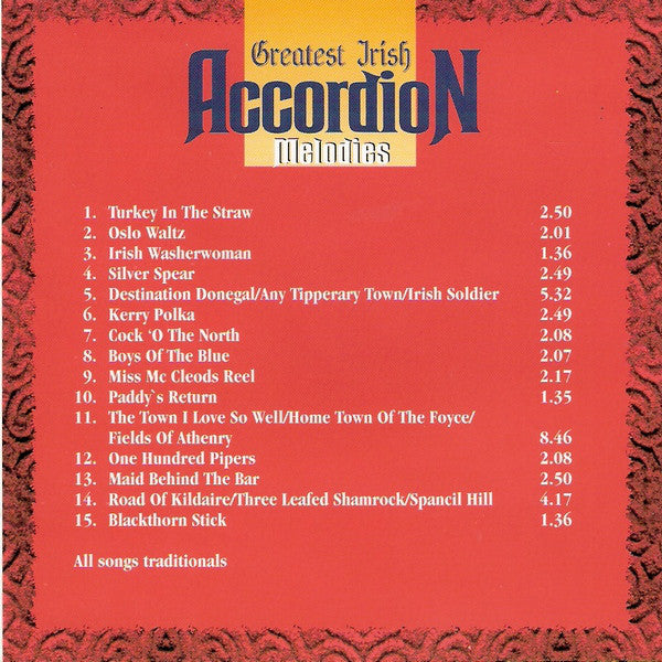 Unknown Artist : Greatest Irish Accordion Melodies CD 3 (CD, Comp)