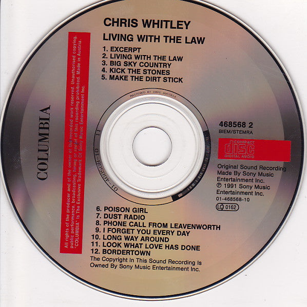 Chris Whitley : Living With The Law (CD, Album)