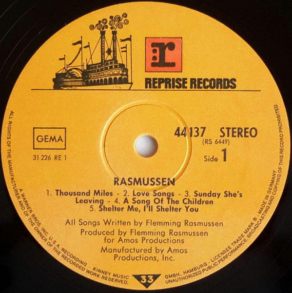 Flemming Rasmussen (3) : Rasmussen (LP, Album)