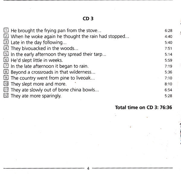 Cormac McCarthy Read By Rupert Degas : The Road (4xCD)