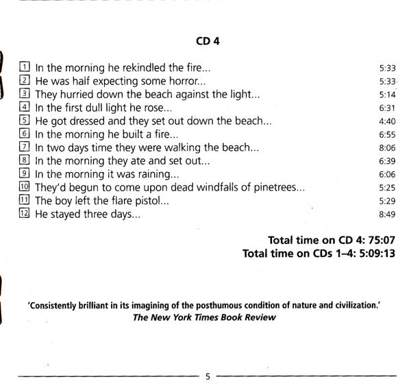 Cormac McCarthy Read By Rupert Degas : The Road (4xCD)