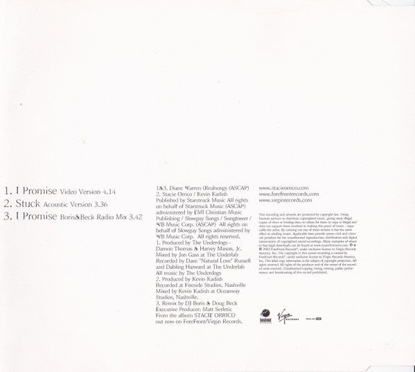 Stacie Orrico : I Promise (CD, Maxi, Copy Prot.)