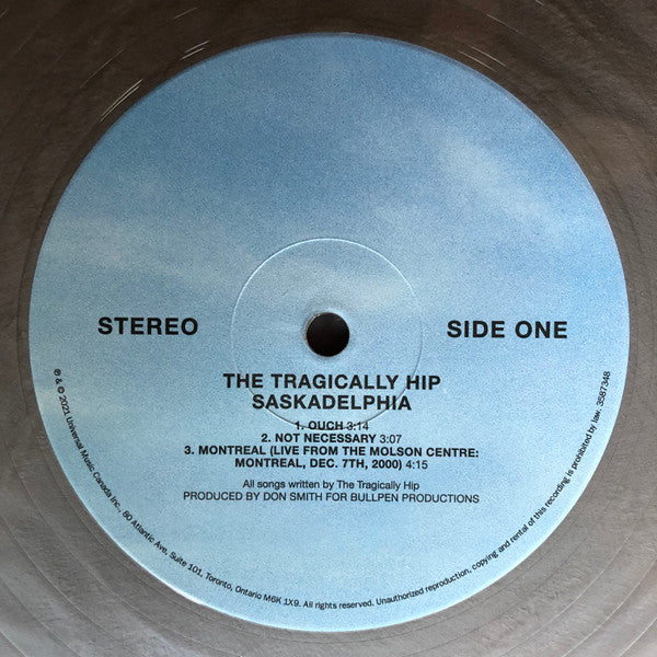 The Tragically Hip : Saskadelphia (12", EP, Sil)