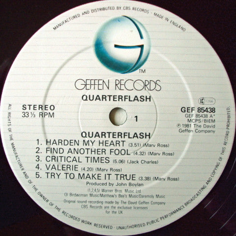Quarterflash : Quarterflash (LP, Album)