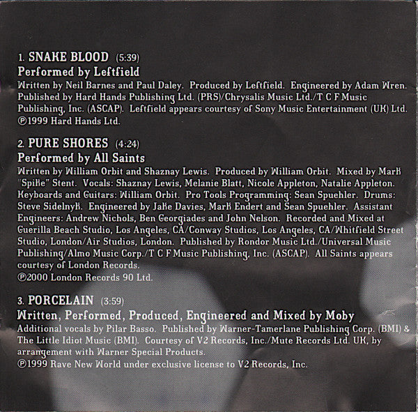 Various : The Beach (Motion Picture Soundtrack) (CD, Comp)