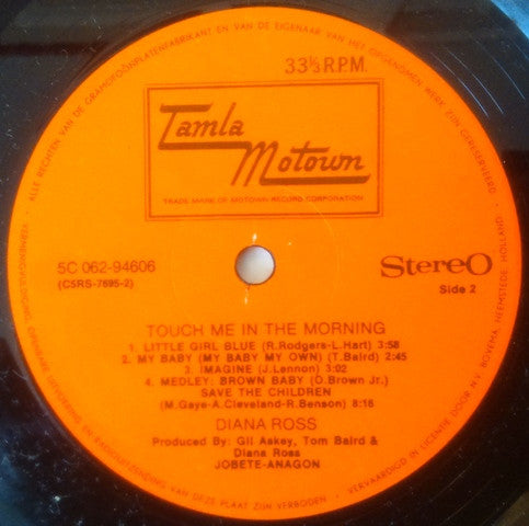 Diana Ross : Touch Me In The Morning (LP, Album)