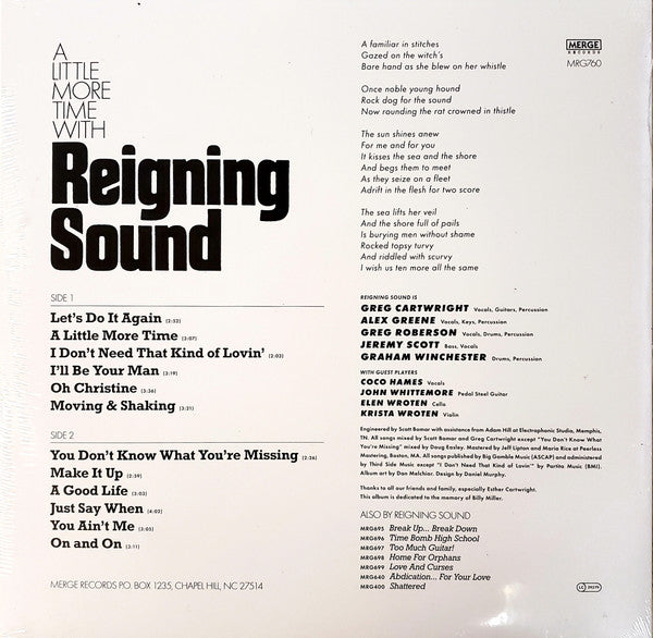 Reigning Sound : A Little More Time With (LP, Album, Ltd, Yel)