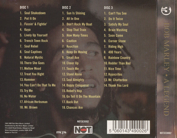 Bob Marley & The Wailers : A Legend - 50 Reggae Classics (3xCD, Comp)