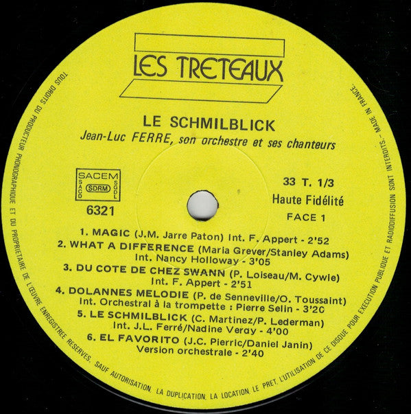 Jean-Luc Ferré, Son Orchestre Et Ses Chanteurs : 12 Super Succès - Le Schmilblick (LP)