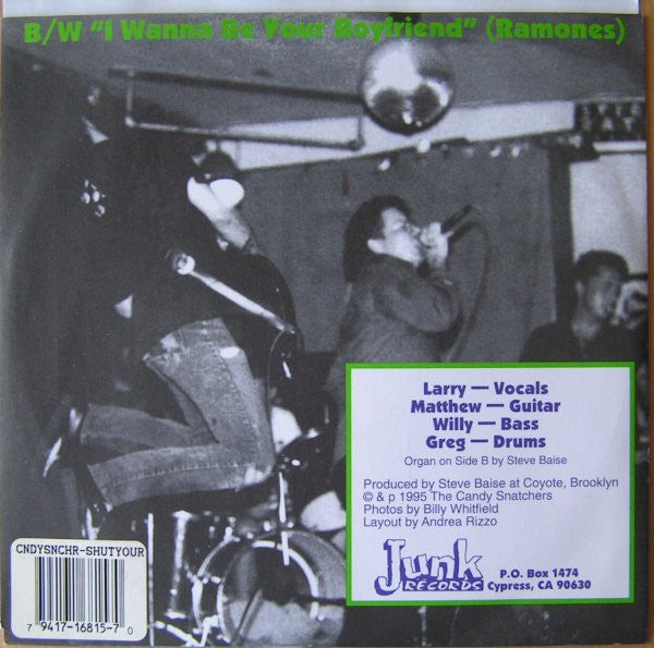 Candy Snatchers : Shut Your Mouth (7", Single, Red)