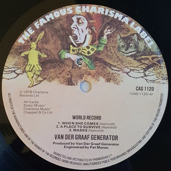 Van Der Graaf Generator : World Record (LP, Album, RP)