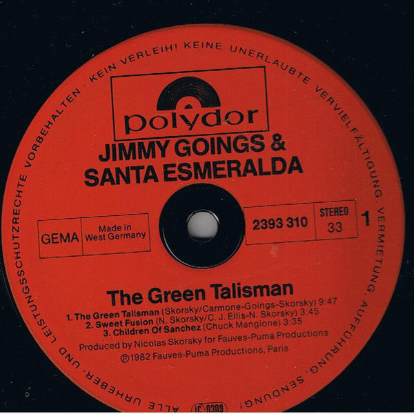 Jimmy Goings & Santa Esmeralda : Green Talisman (LP, Album)