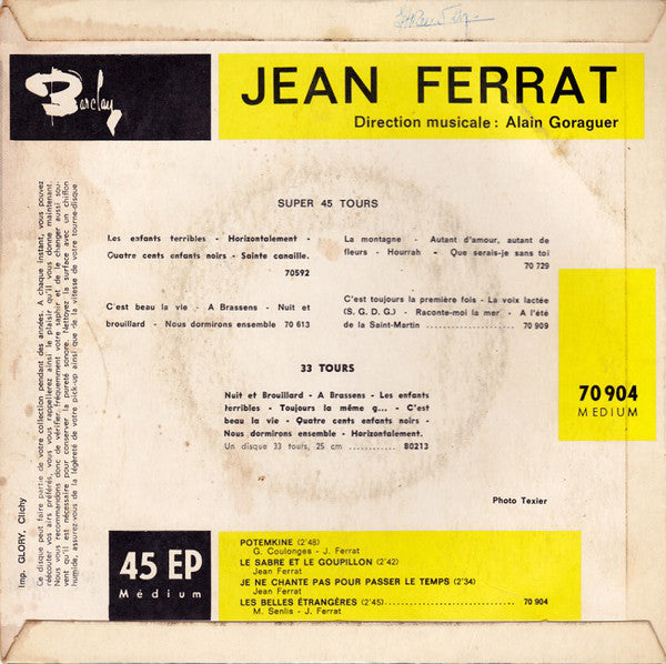 Jean Ferrat : Potemkine (7", EP)